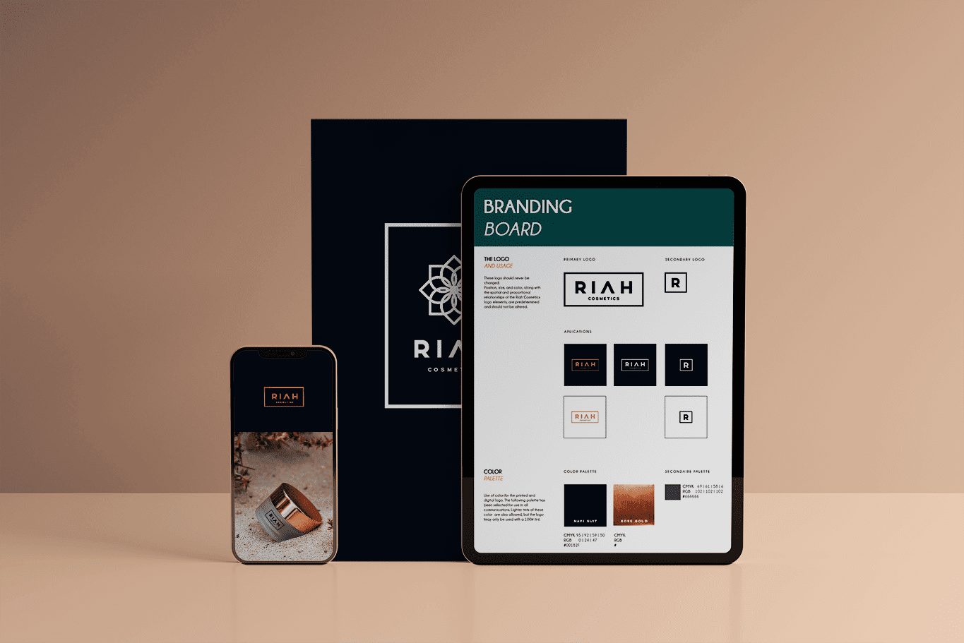 Riah cosmetic brandboard