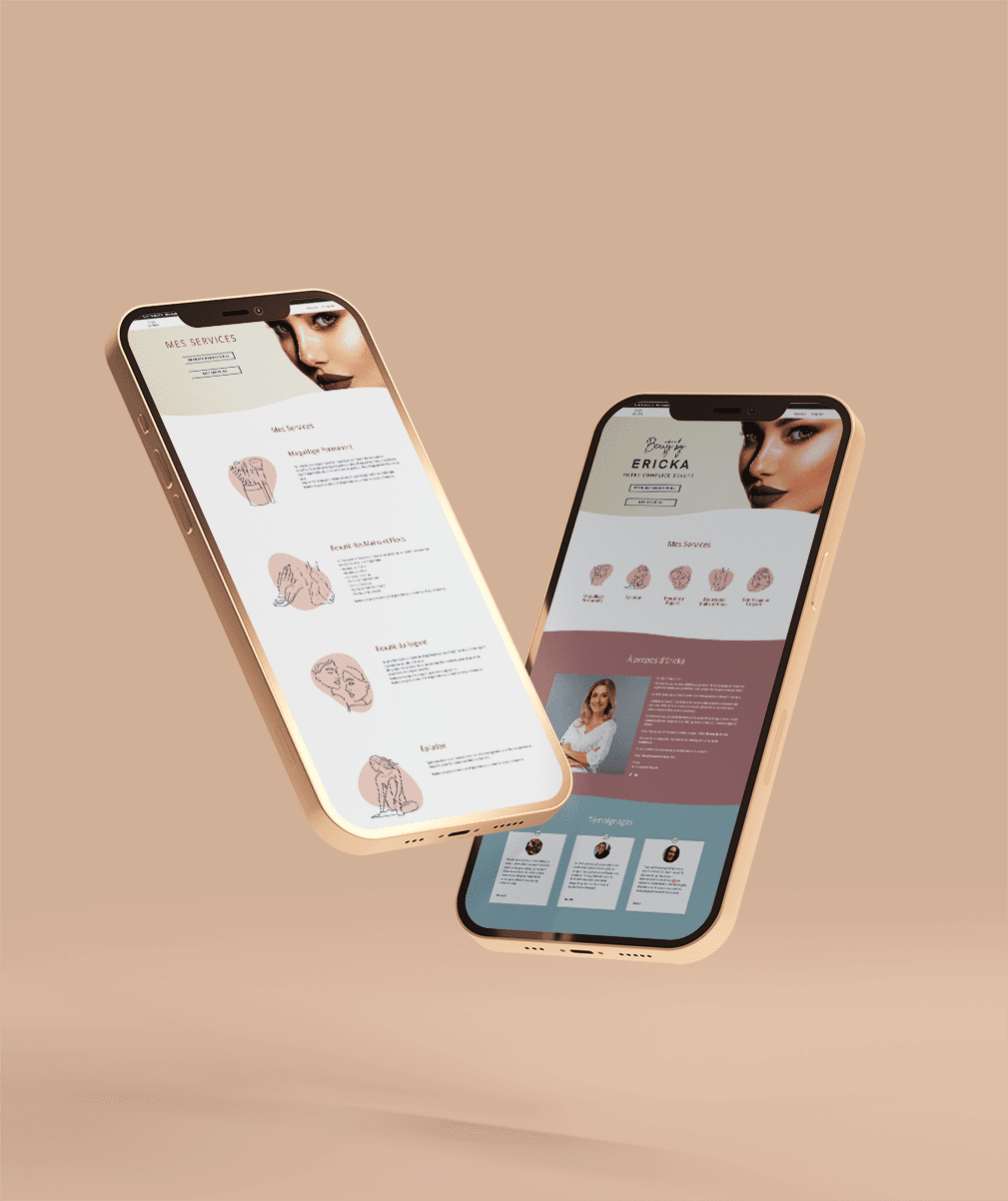 beauty by ericka website en iphone