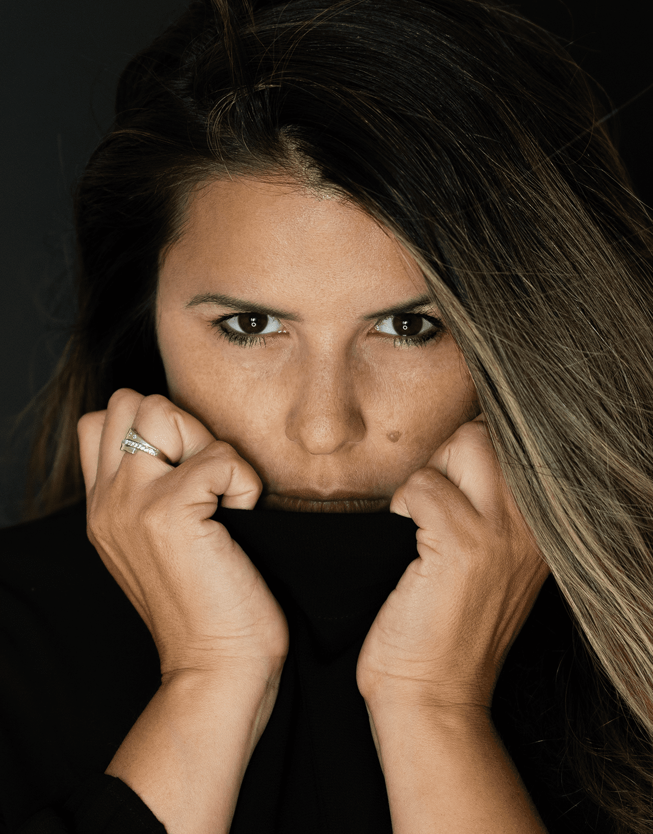 Ifi - woman portrait photography studio black background amazing woman portrait photography studio